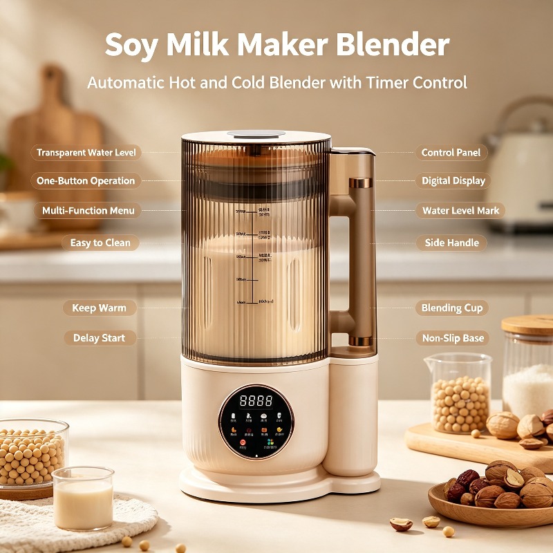 Kitchen Appliances Uk - Cichy automatyczny blender do mleka sojowego