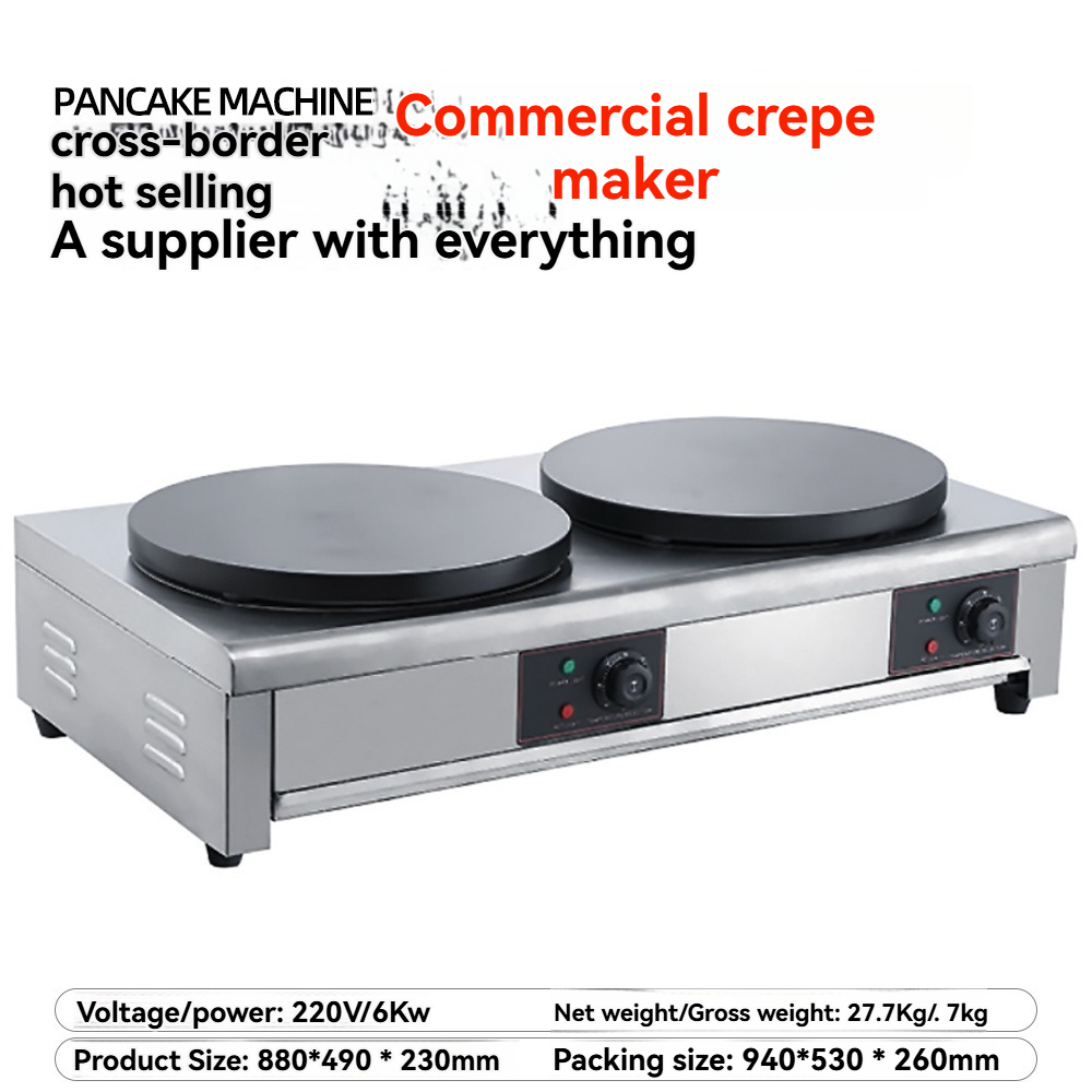 Crepe Maker Non Stick - Profesjonalna maszyna do naleśników z podwójną