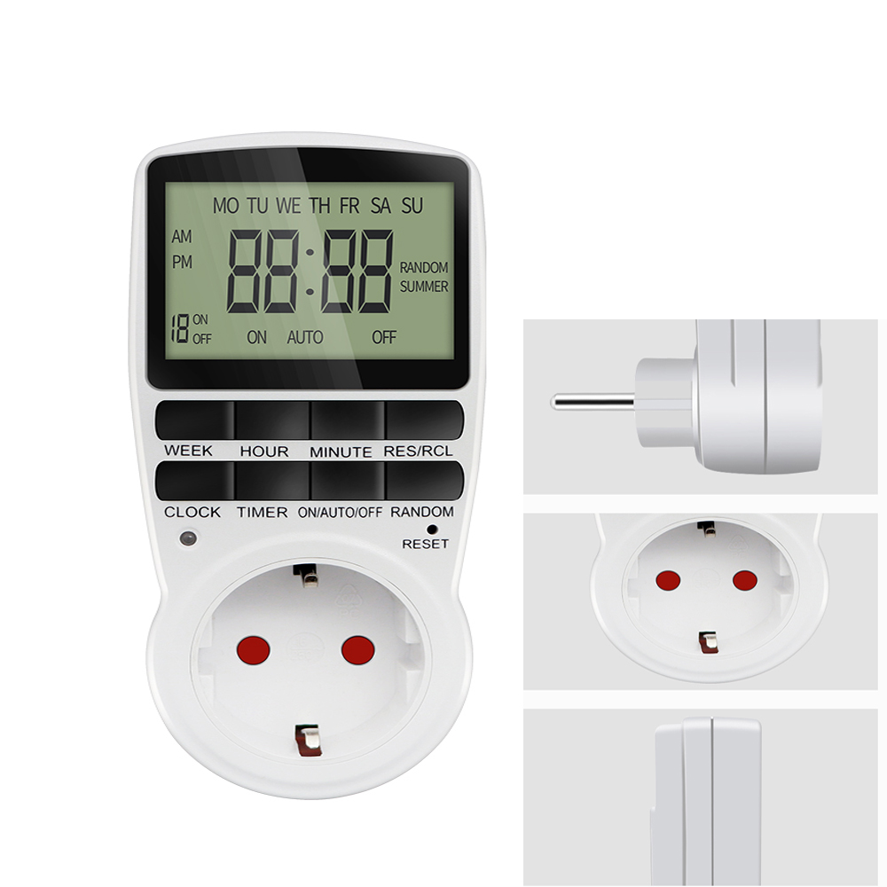 Kitchen Appliances Uk - Cyfrowy wyłącznik czasowy Elektroniczne 12/24-godzinne programowalne