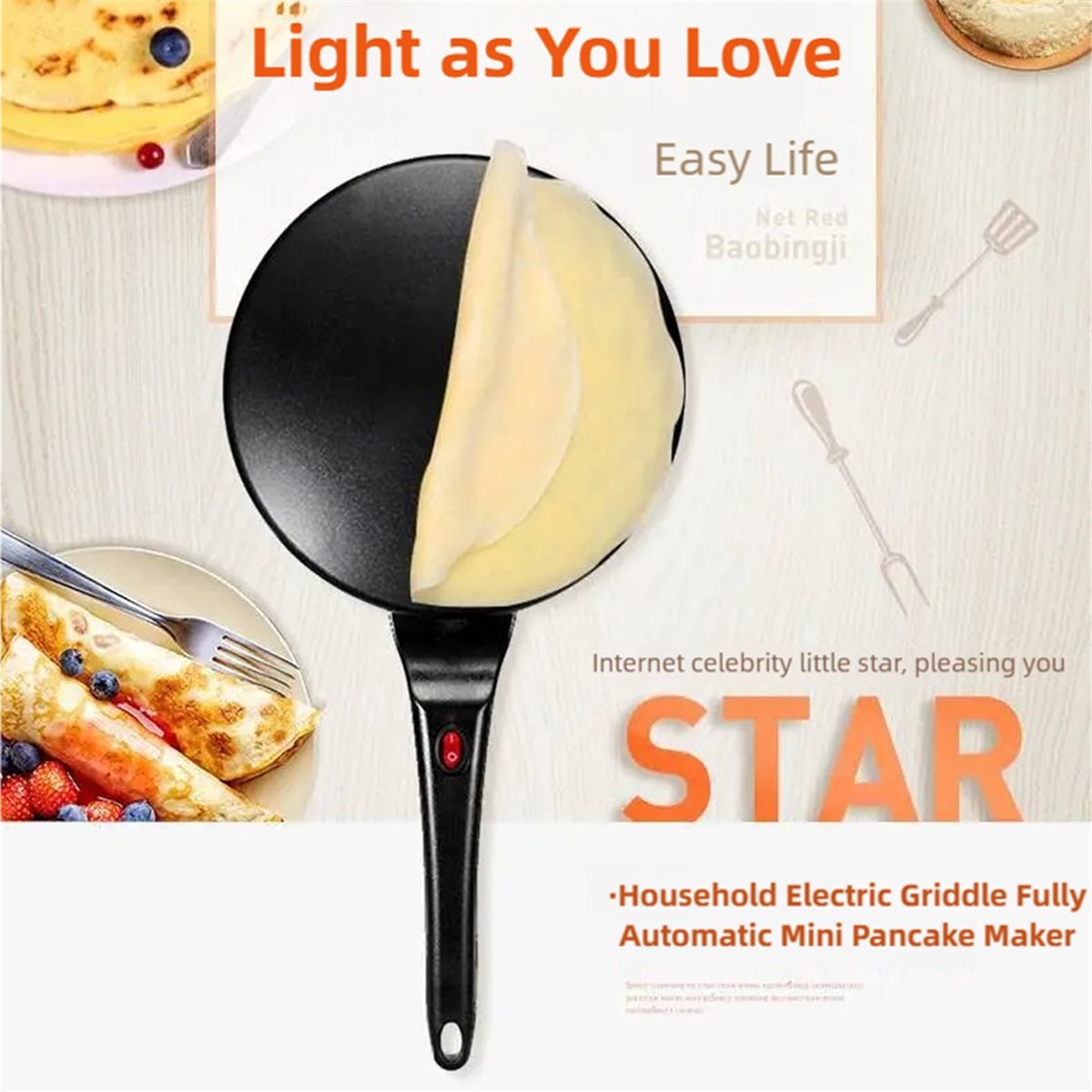 Elektryczna maszyna do naleśni – Crepe Maker Non Stick recenzja i cena